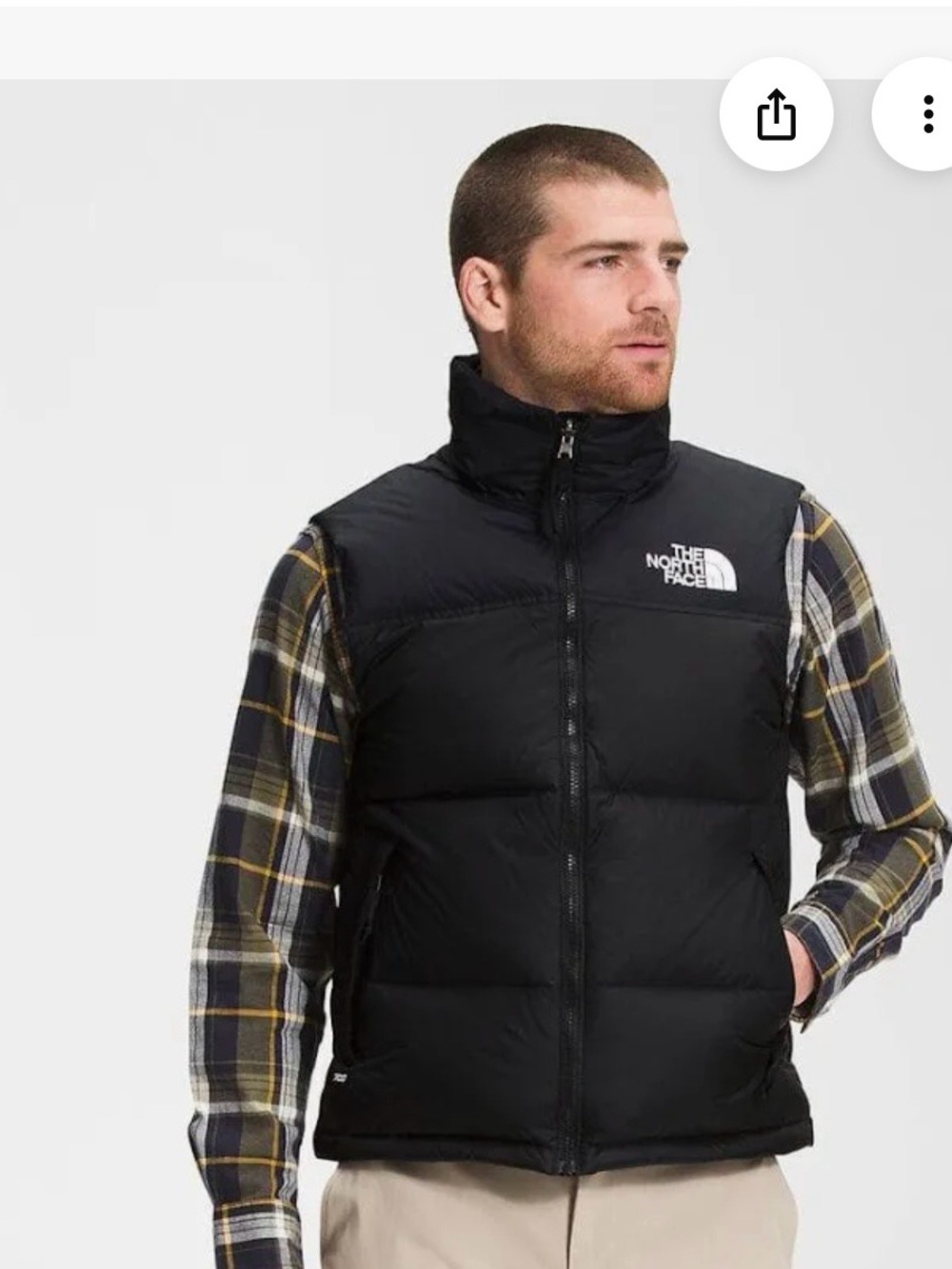 The North Face 1996 Retro Nuptse 700 Fill Down Puffer Vest Black - Size Large